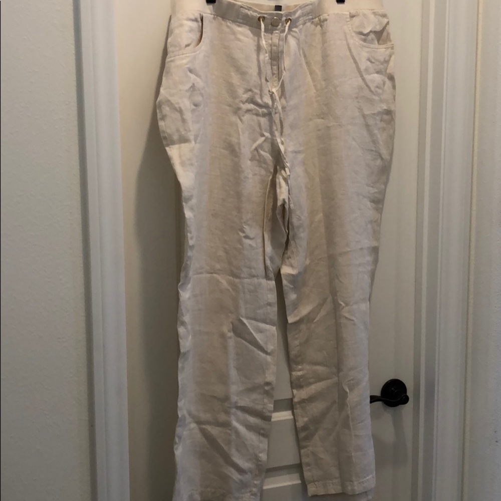 JM tan regular length pants / elastic waistband